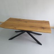 stół industrialny dębowy blat